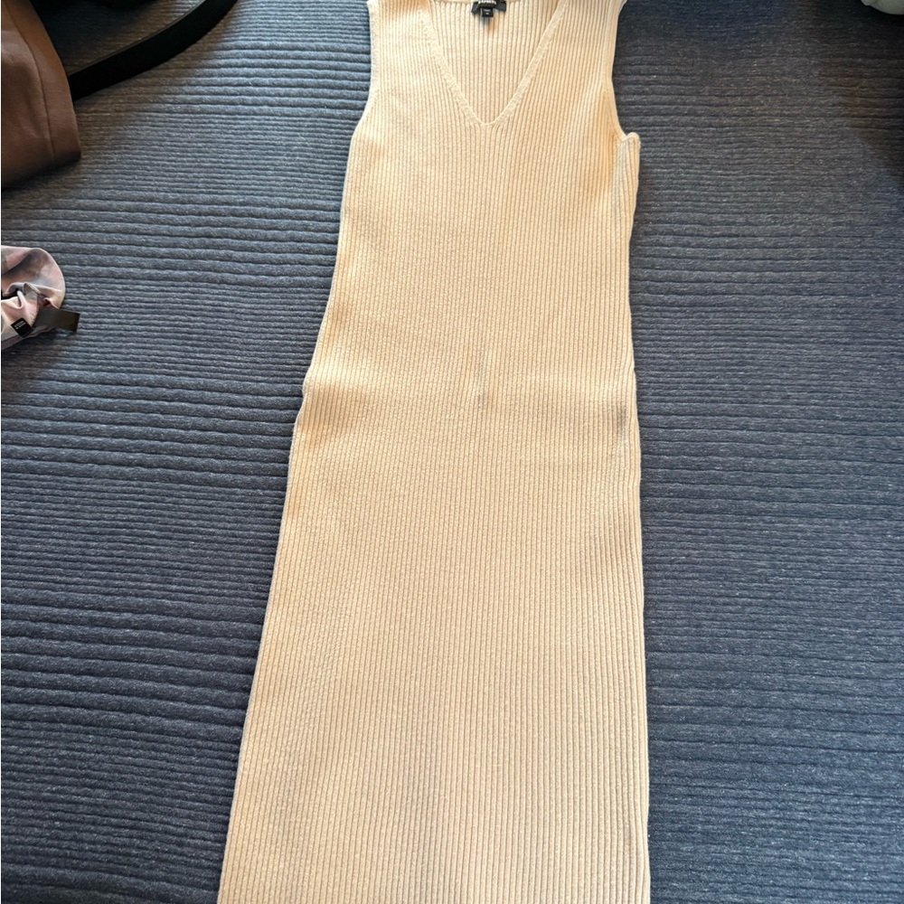 Cream express ribbed dress size xs